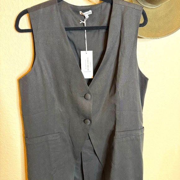 NWT Reformation Casey vest - black XL - Picture 2 of 7